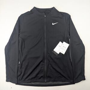 Nike Women's Small Dri-Fit UV UPF 40+ Advantage Full Zip Golf Top Jacket - Black